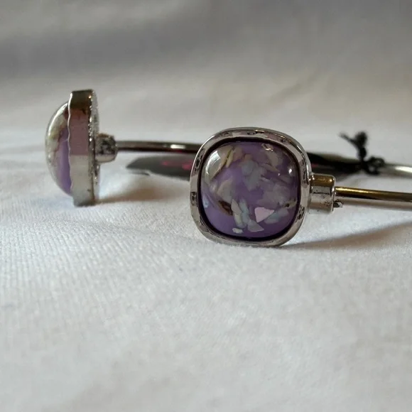 Paparazzi Lavender and Silver Bracelet - Picture 2 of 5